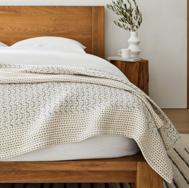 West Elm herringbone blanket