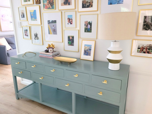 Upcycling project: buffet gets a glow up with paint and handles