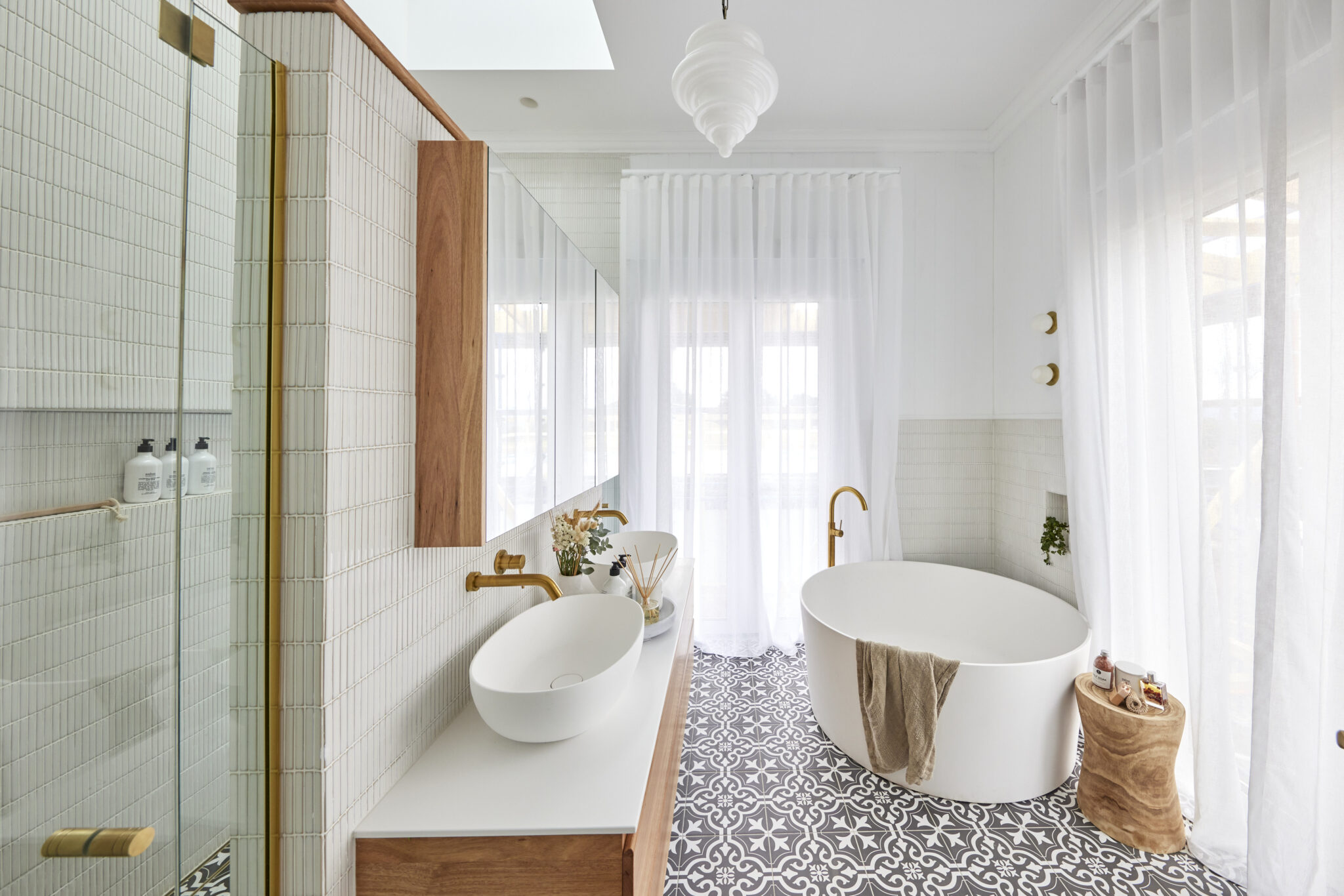 Master ensuite reveals The Block tree change 2022 The Interiors Addict
