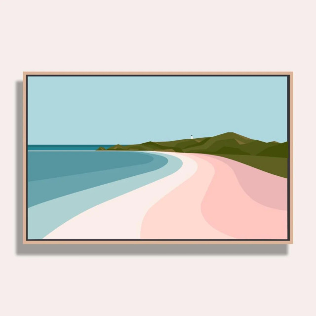 'Main Beach Byron Bay' by Tim Freeman. 83cm x 53cm