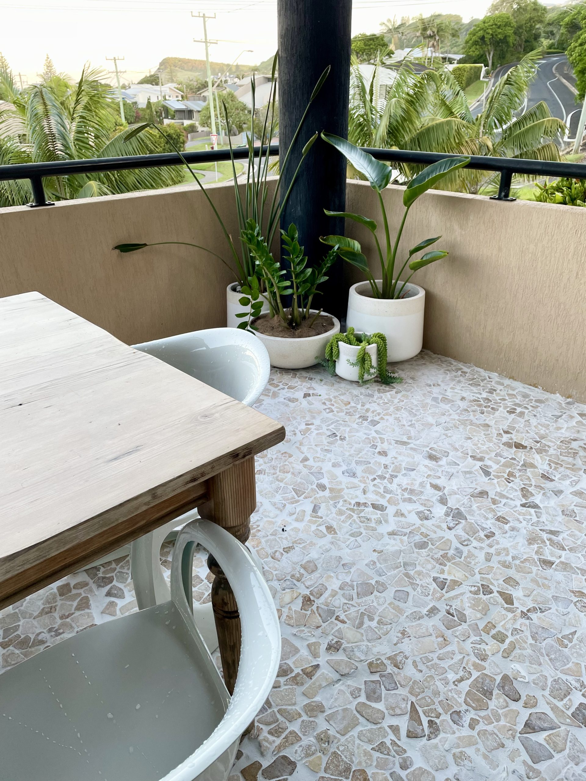 Amazing 2k balcony transformation using Kmart stone tiles The
