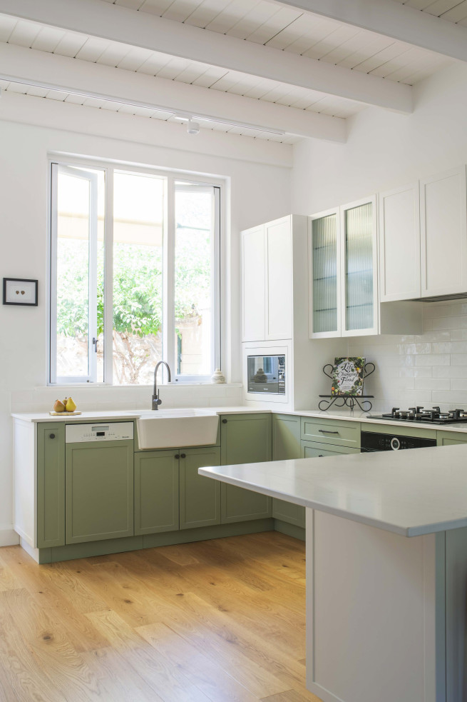 Sage green stars in modern farmhouse style townhouse reno The