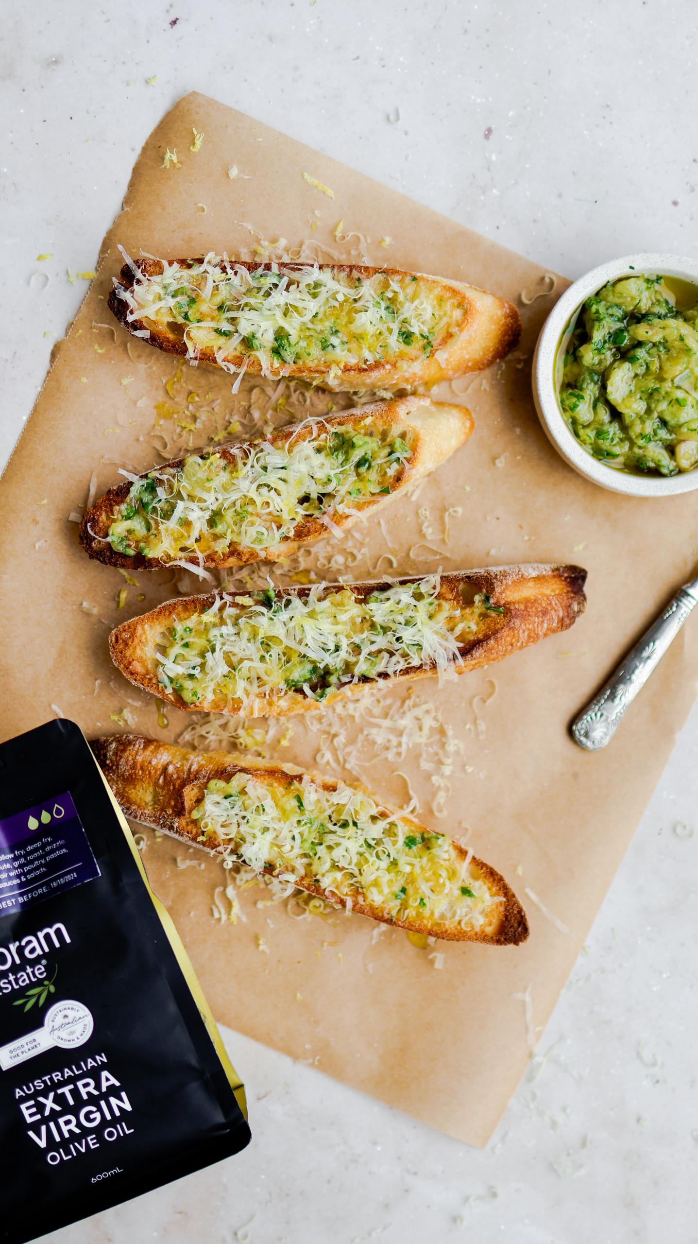 Foodie Friday Confit garlic bread with olive oil The Interiors Addict