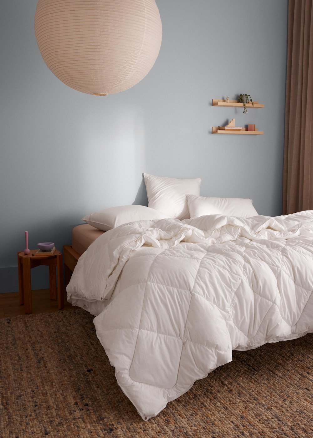 A vegan alternative to down and feather quilts made from corn! The