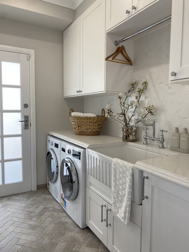 Stylish laundry no longer hidden behind a door - The Interiors Addict