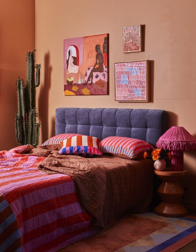 Wattyl 'Burnt Clay' and 'Veronica'