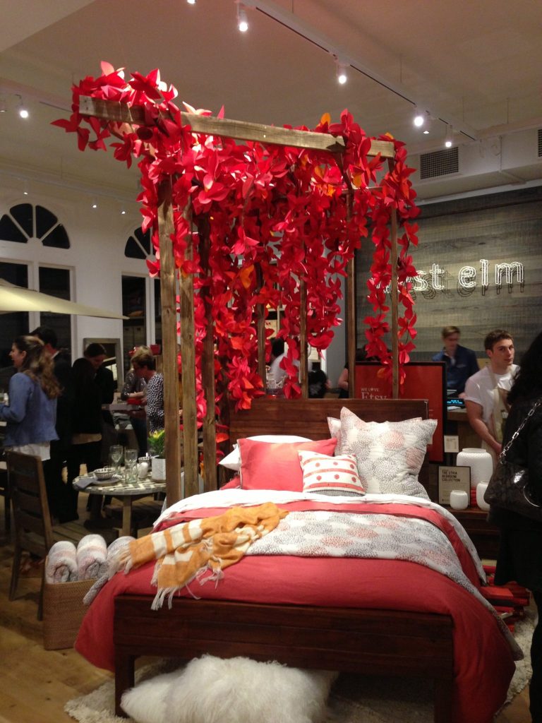 west elm red bed